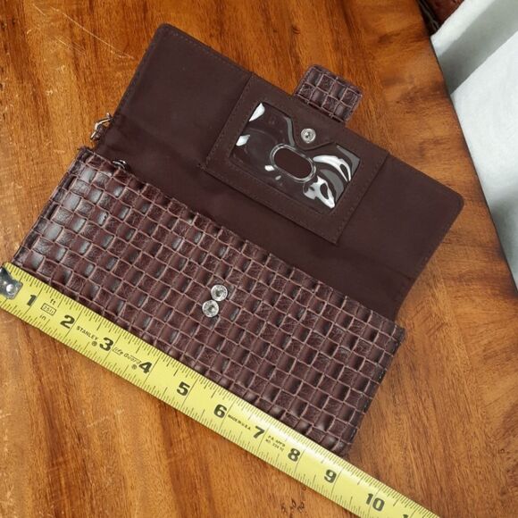 Brown Crocodile Wallet with Silver Buckle - Picture 8 of 9